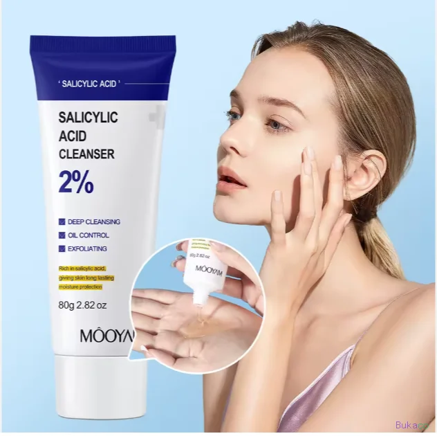 Nettoyant Visage à l'Acide Salicylique Anti-Acné Contrôle du Sébum Éclaircissant Exfoliant Nettoyage Profond Soin de la Peau MOOYAM - 4
