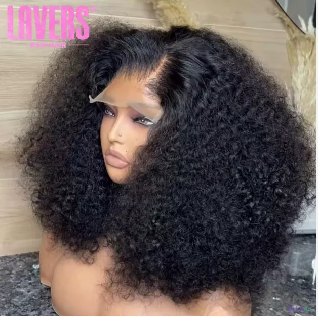 Perruque frontale en dentelle HD bouclée Pixie Birmane, cheveux humains bruts originaux, perruques sans colle bouclées crépues en dentelle HD, perruques frontales en dentelle de cheveux humains - 3
